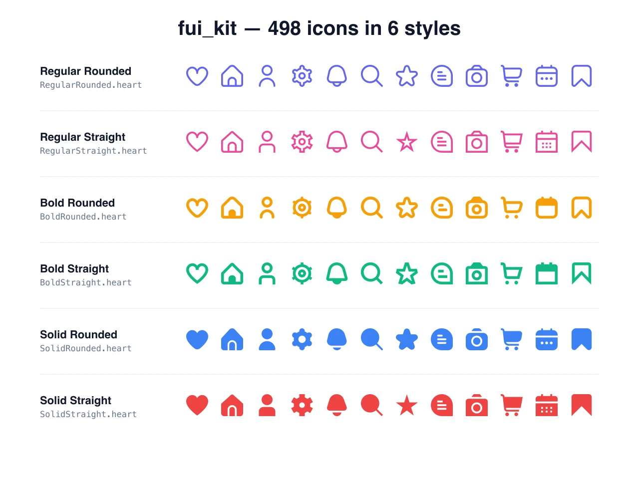All 6 icon styles
